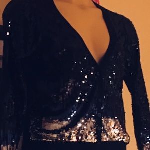 Ombré sequined sweater! Glamour ALL NITE! szL